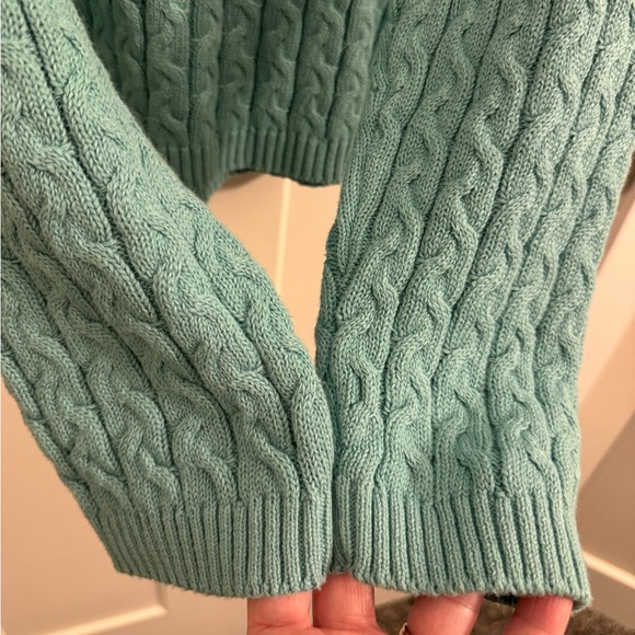 Karen Scott Cable Knit Pullover Green Sweater Size Extra Large - Picture 4 of 7